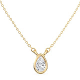 0.30ct Bezel Pear Pendant