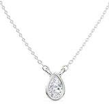 0.30ct Bezel Pear Pendant