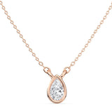 0.30ct Bezel Pear Pendant