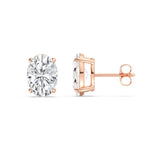 2+2 ct Solitaire Studs