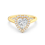 2ct Solitaire Ring Plain Band with Halo [1]