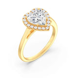 2ct Solitaire Ring Plain Band with Halo [1]