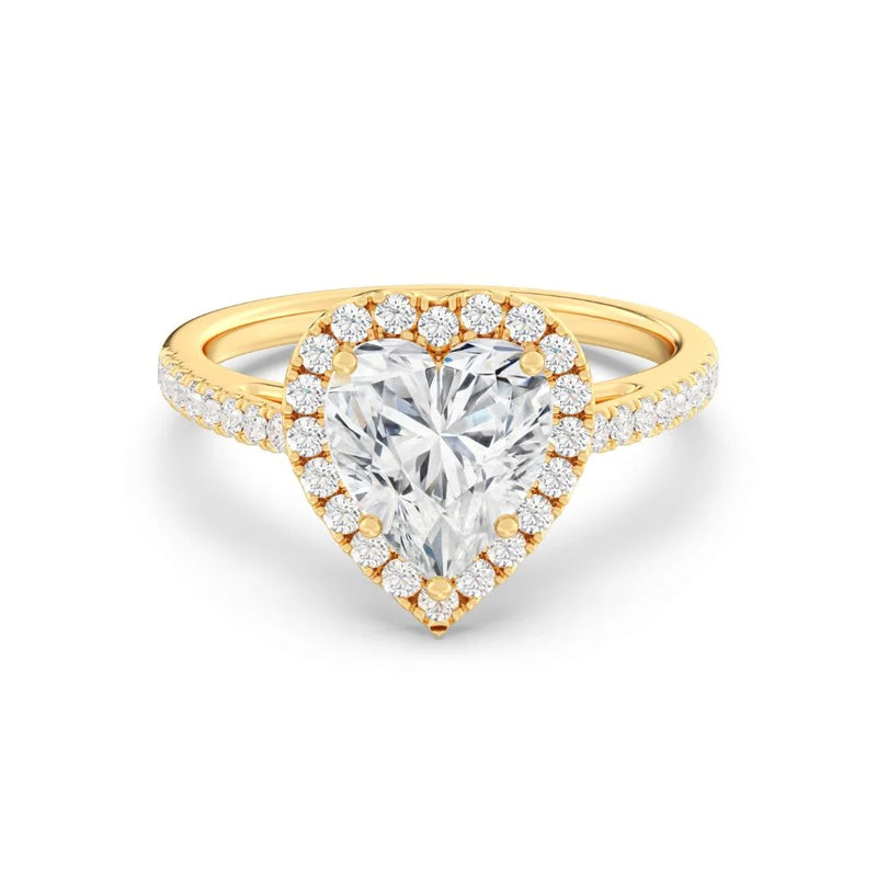 2ct Solitaire Ring Pavé Band with Halo [1]