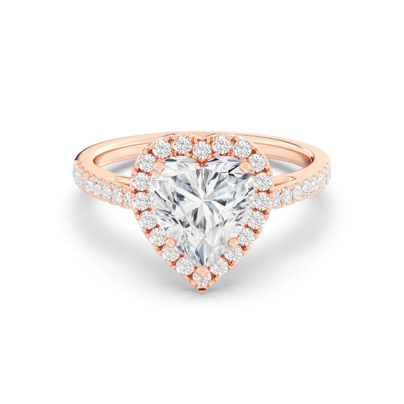 2ct Solitaire Ring Pavé Band with Halo [1]