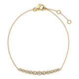 BEZEL HEART CHAIN BRACELET YELLOW GOLD KAYAA JEWELS