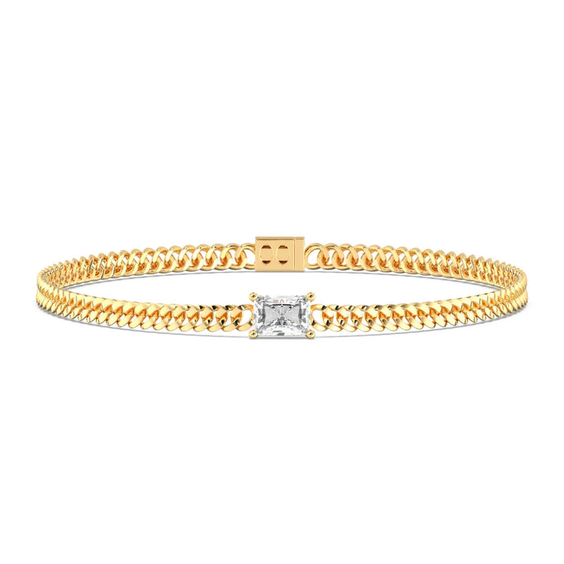 1ct Oval Cuban Link Bracelet