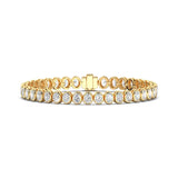 9.0ct Bezel Round Tennis Bracelet (0.30ct Each Stone)