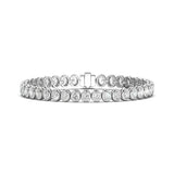 9.0ct Bezel Round Tennis Bracelet (0.30ct Each Stone)