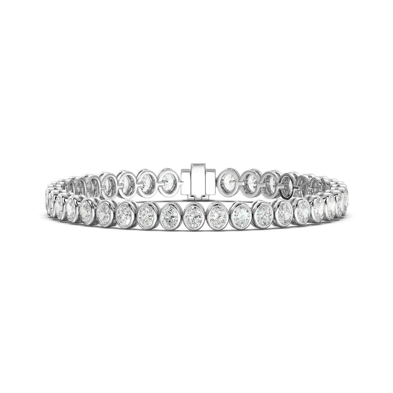 9.0ct Bezel Round Tennis Bracelet (0.30ct Each Stone)