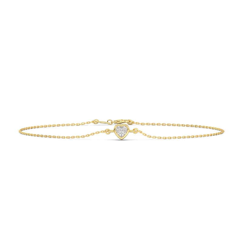 0.30ct Bezel Pear Chain Bracelet