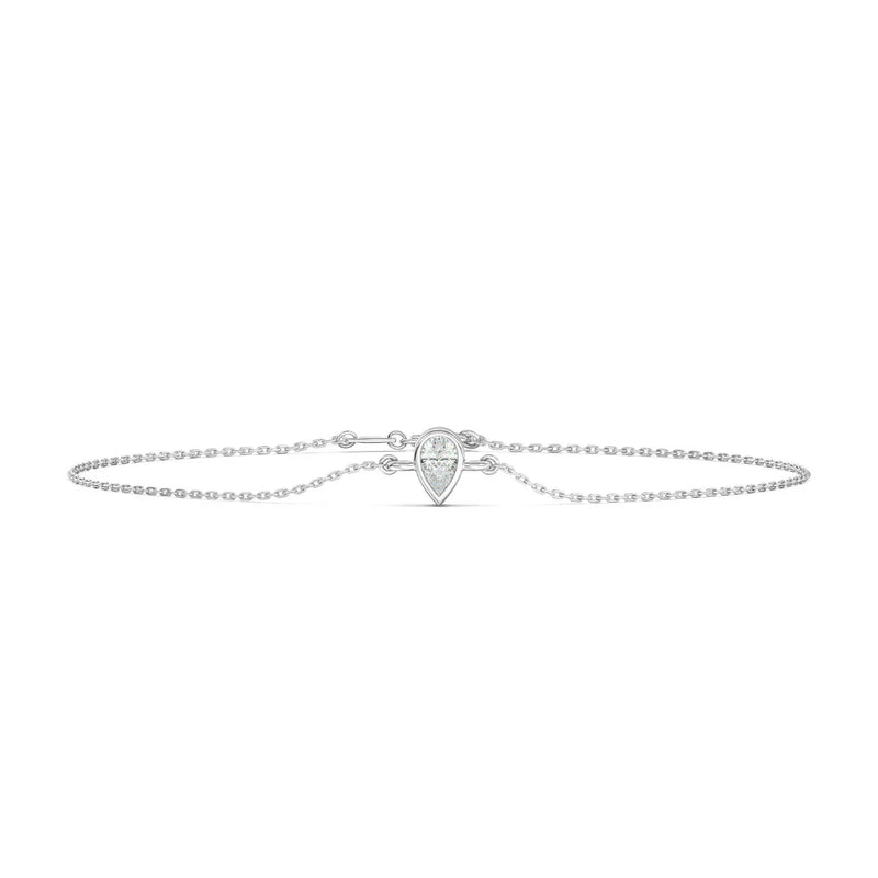 0.30ct Bezel Marquise Chain Bracelet