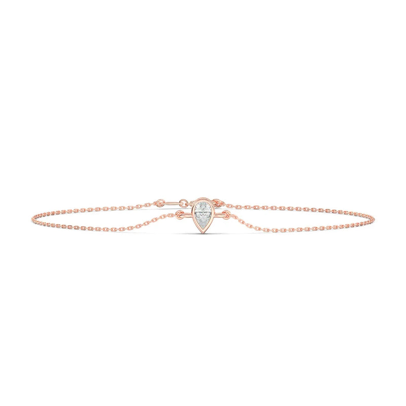 0.30ct Bezel Marquise Chain Bracelet