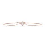 0.30ct Bezel Heart Chain Bracelet