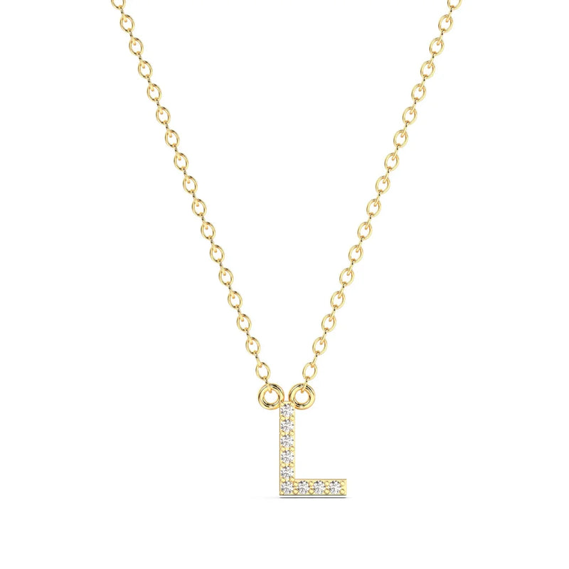 Diamond Initial Necklace