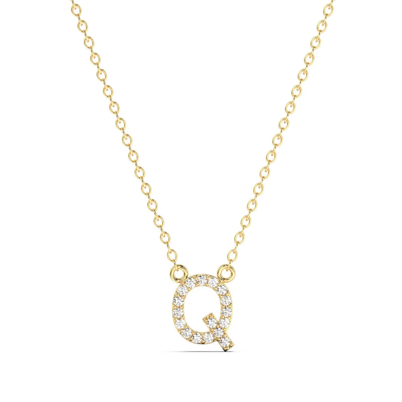 Diamond Initial Necklace