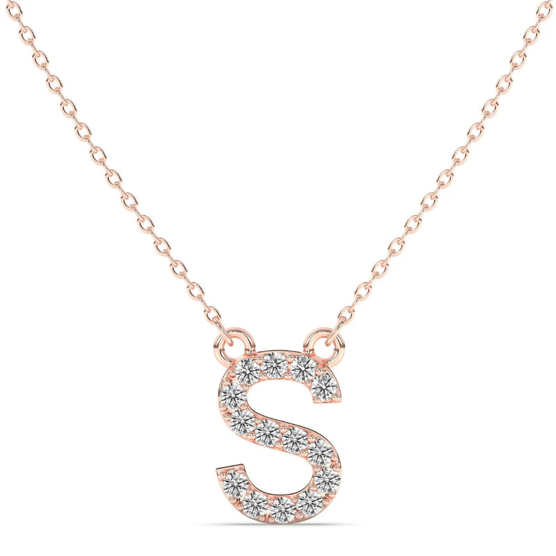 Diamond Initial Necklace