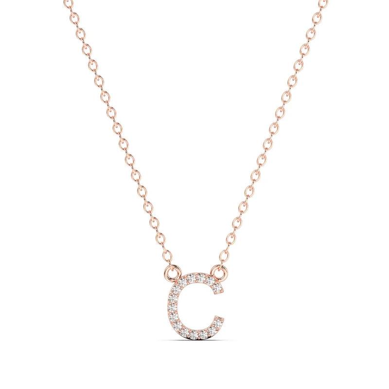 Diamond Initial Necklace