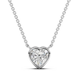 1ct Bezel Heart Pendant