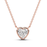 1ct Bezel Heart Pendant