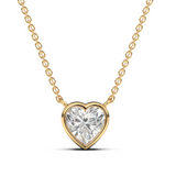 BEZEL HEART PENDANT HEART YELLOW GOLD KAYAA JEWELS