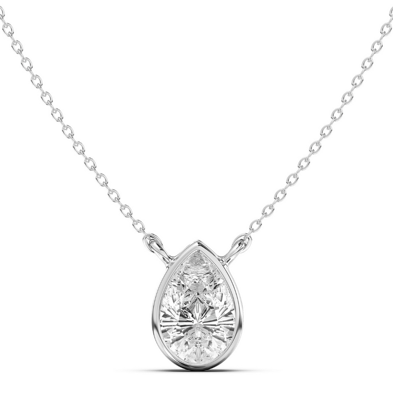 1ct Bezel Oval Pendant