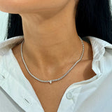 Bezel Single Marquise Necklace