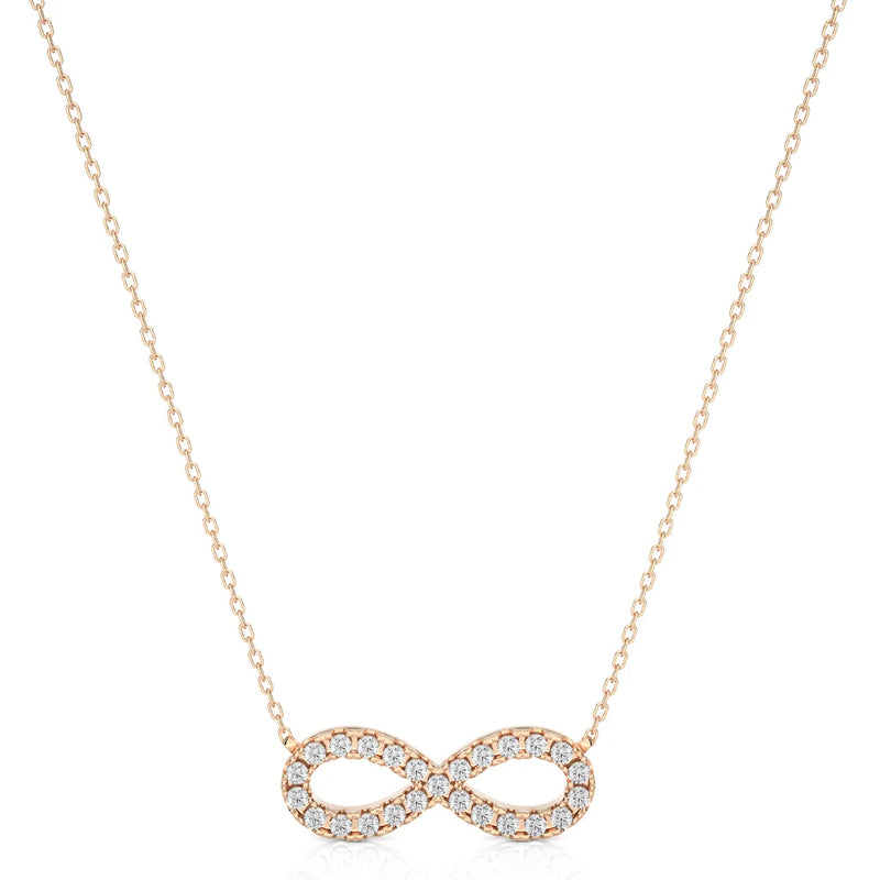  INFINITY DIAMOND PENDANT KAYAA JEWELS ROSE GOLD