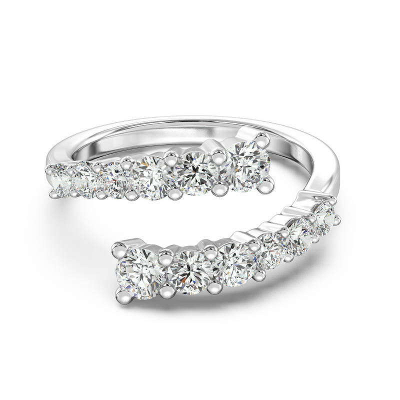 Graduated Diamond Wrap Ring