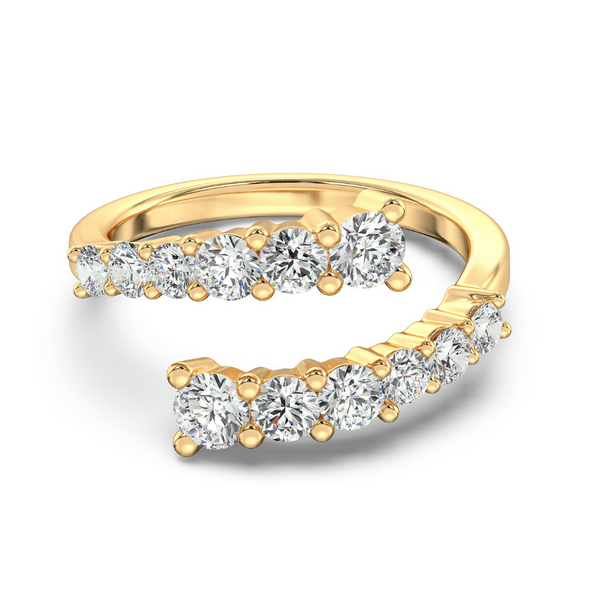 Graduated Diamond Wrap Ring