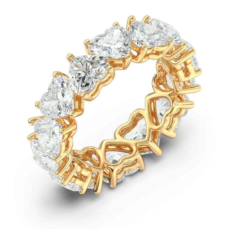 4.80 ct Heart Alternating Eternity Ring (0.30CT Each Stone)