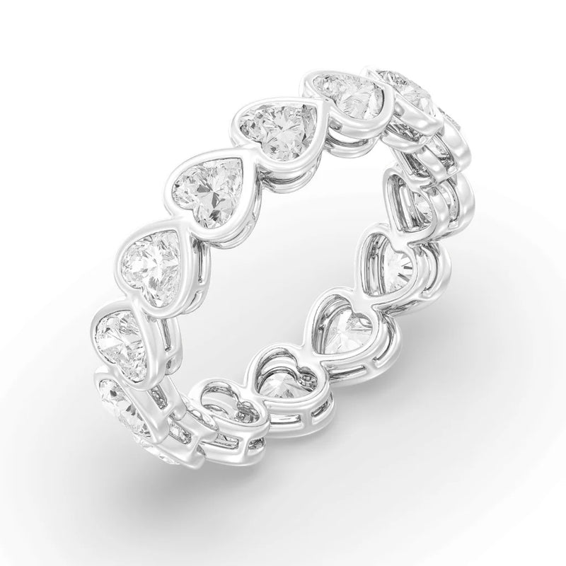 2.60ct Bezel Heart Eternity (0.20Ct Each Stone)