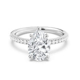 2ct Solitaire Ring Pavé Band