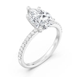 2ct Solitaire Ring Pavé Band