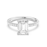 2ct Solitaire Ring Pavé Band