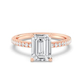 2ct Solitaire Ring Pavé Band