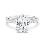 2ct Solitaire Ring Pavé Band