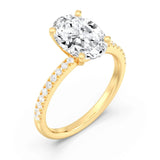 2ct Solitaire Ring Pavé Band