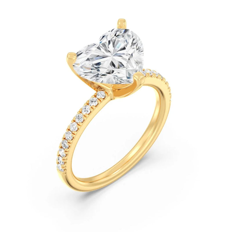 3ct Solitaire Ring Pavé Band [1]