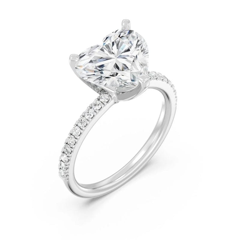 3ct Solitaire Ring Pavé Band [1]