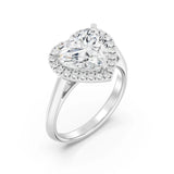 3ct Solitaire Ring Plain Band with Halo [1]