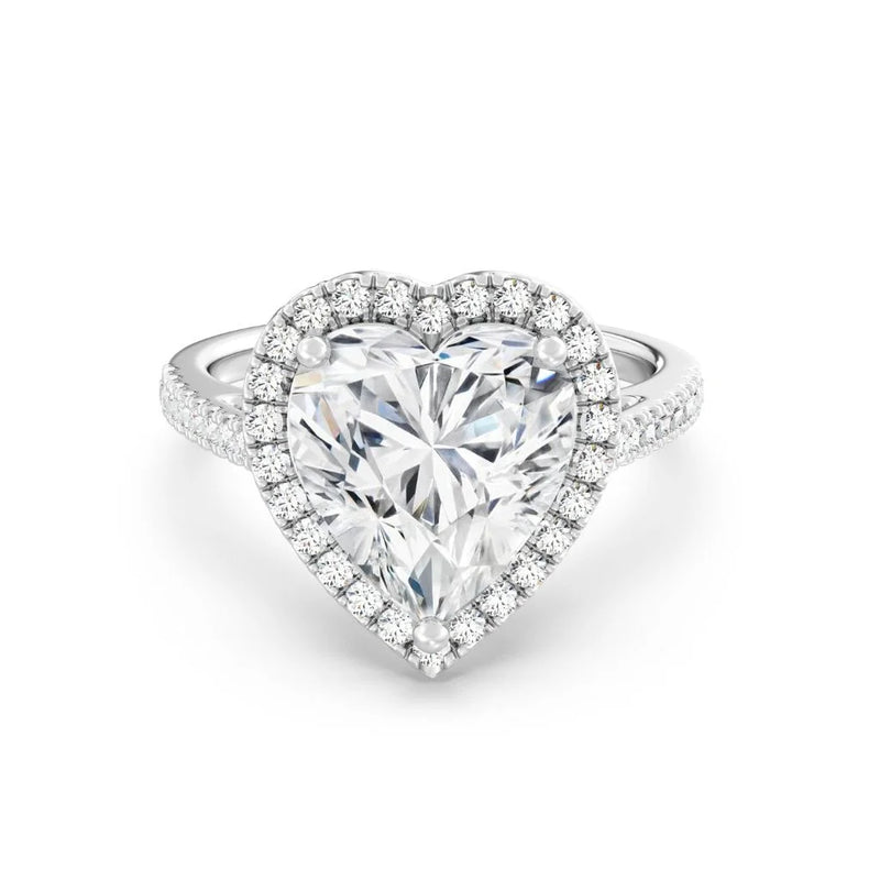 5ct Solitaire Ring Diamond Band with Halo