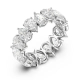 4.80 ct Heart Alternating Eternity Ring (0.30CT Each Stone)