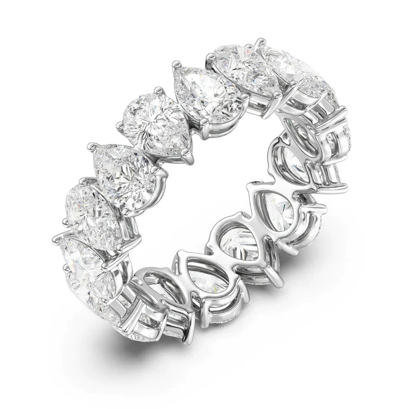 5.40ct Pear Alternating Eternity Ring (0.30Ct Each Stone)