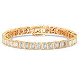 9.0ct Bezel Round Tennis Bracelet (0.30ct Each Stone)