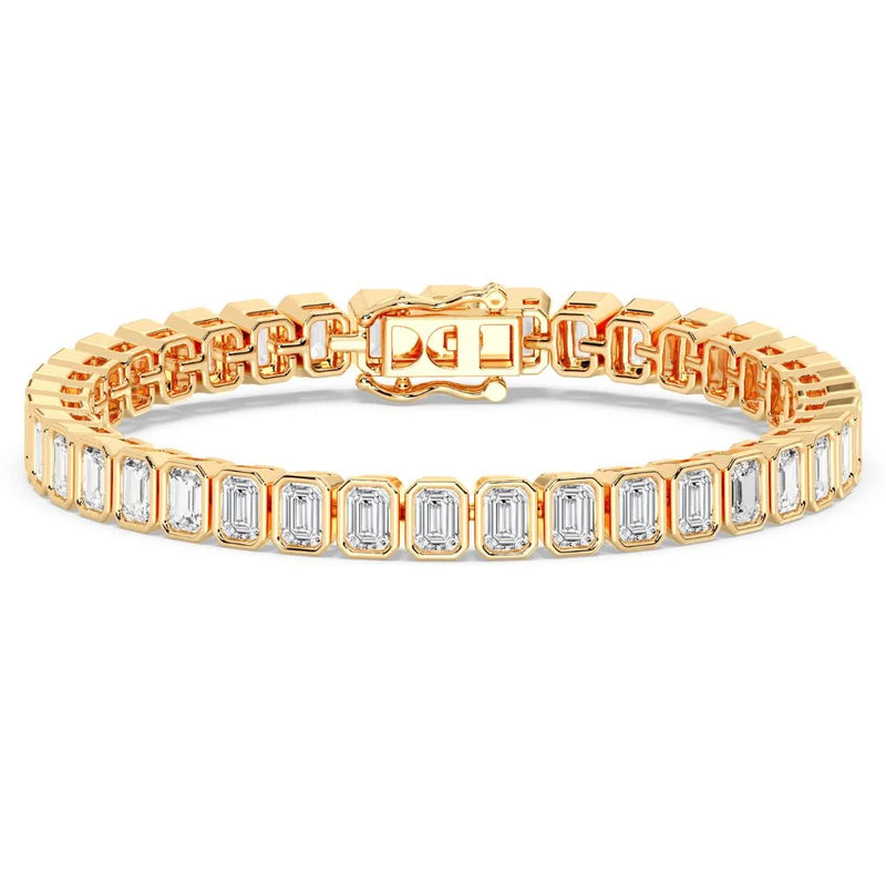 9.0ct Bezel Round Tennis Bracelet (0.30ct Each Stone)