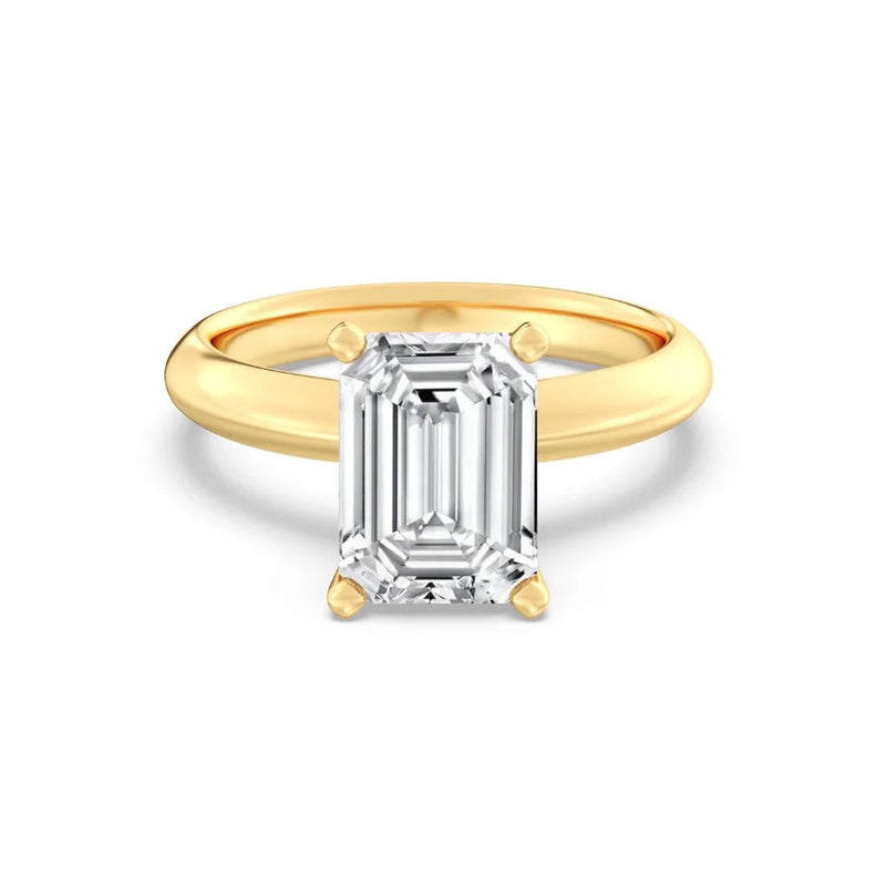 3ct Solitaire Ring Plain Band