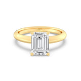 2ct Solitaire Ring Plain Band