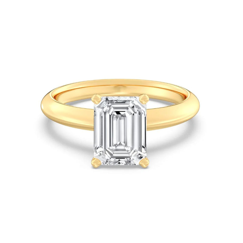 2ct Solitaire Ring Plain Band