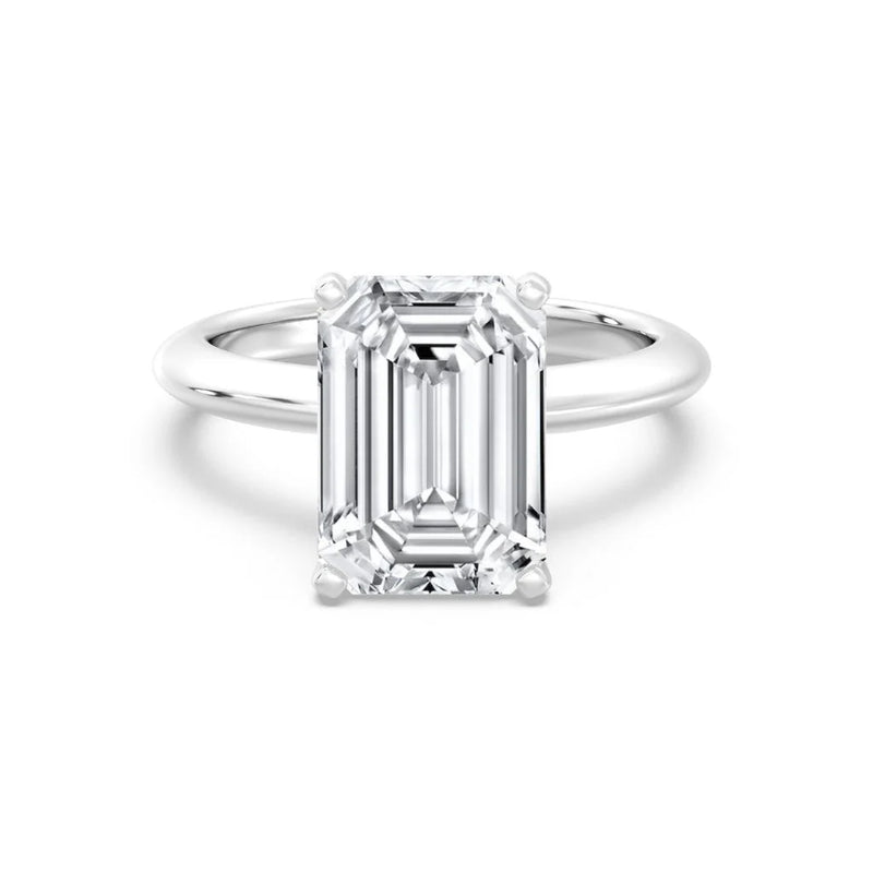 5ct Solitaire Ring Plain Band