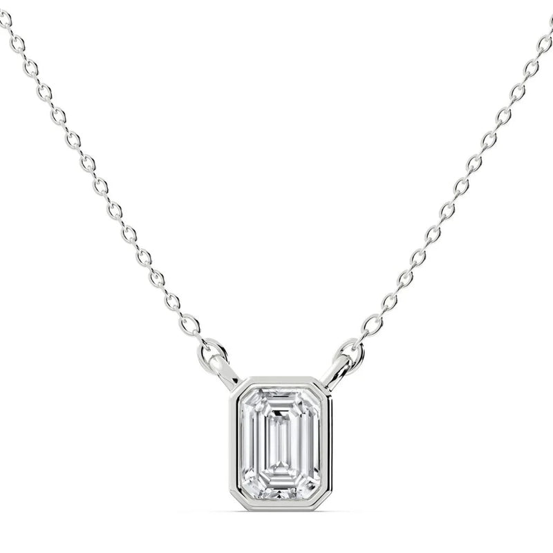 0.70ct Bezel Pear Pendant